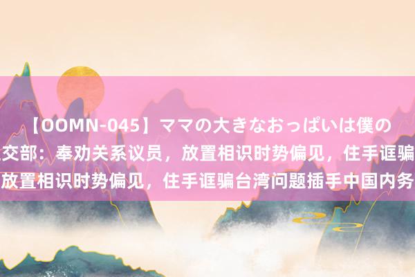 【OOMN-045】ママの大きなおっぱいは僕のモノ 総集編4時間 2 社交部：奉劝关系议员，放置相识时势偏见，住手诓骗台湾问题插手中国内务