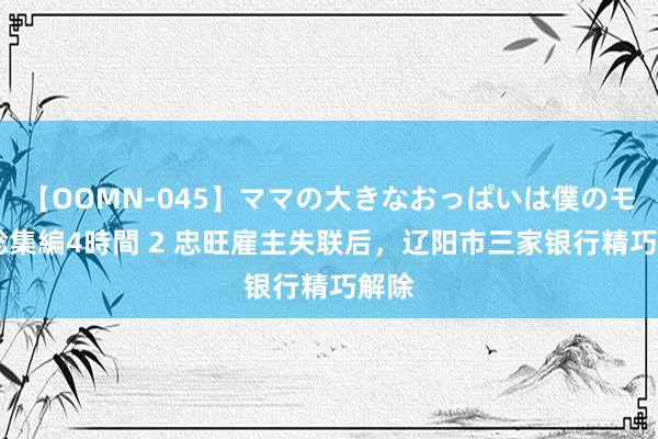 【OOMN-045】ママの大きなおっぱいは僕のモノ 総集編4時間 2 忠旺雇主失联后，辽阳市三家银行精巧解除