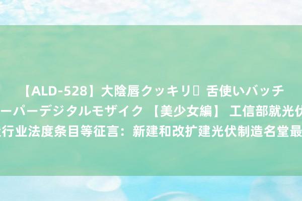 【ALD-528】大陰唇クッキリ・舌使いバッチリ・アナルまる見え スーパーデジタルモザイク 【美少女編】 工信部就光伏制造行业法度条目等征言：新建和改扩建光伏制造名堂最低成本金比例拟由20%提至30%