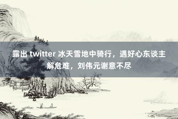 露出 twitter 冰天雪地中骑行，遇好心东谈主解危难，刘伟元谢意不尽