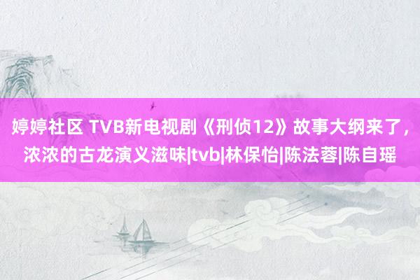 婷婷社区 TVB新电视剧《刑侦12》故事大纲来了，浓浓的古龙演义滋味|tvb|林保怡|陈法蓉|陈自瑶